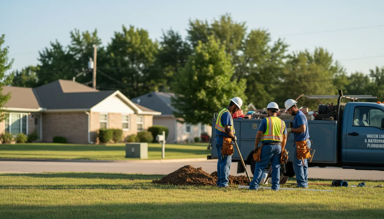 Residential water line and bathroom plumbing service in Rhine, GA